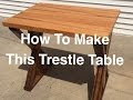 Build a butcher block trestle table