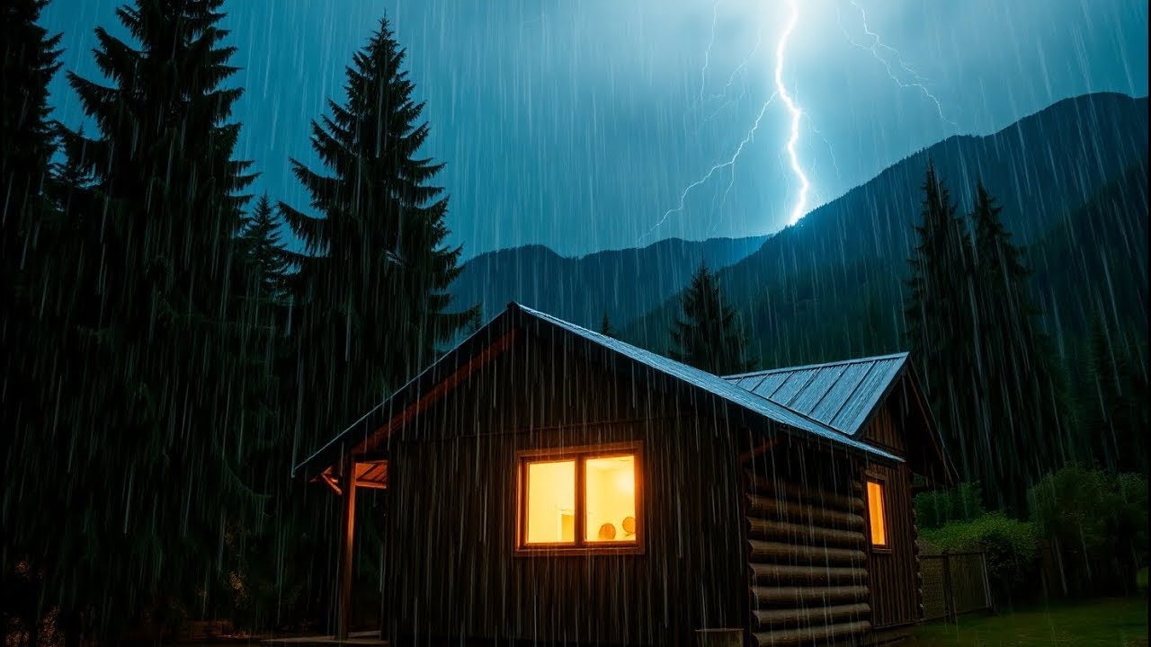 [Try Listening for 3 Minutes] Fall Asleep Instantly with Heavy Rain and  Intense Thunder at Night.