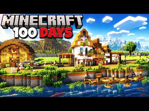 100 Days Building the PERFECT Riverside Base in Minecraft thumbnail
