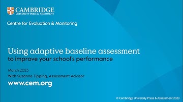 Using adaptive baseline assessment to improve your school’s performance snippet