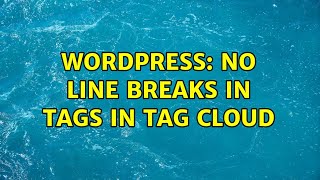 Wordpress: No line breaks in tags in tag cloud