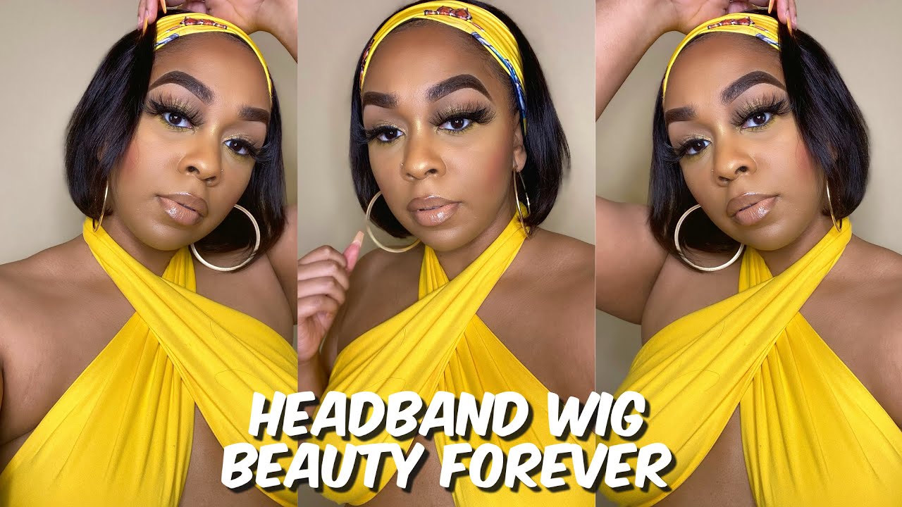 SHORT HUMAN HAIR BOB HEADBAND WIG | BEAUTY FOREVER | Lindsay Erin