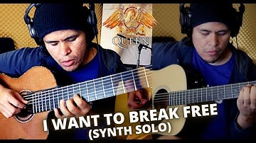 "I want to break free" synth solo on 7-string classical guitar