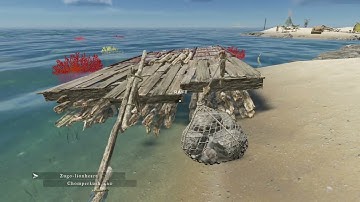 Stranded Deep Playstation Gameplay PS4 ep27 "Organizing,Building new home, Chomp upgrading his Raft"