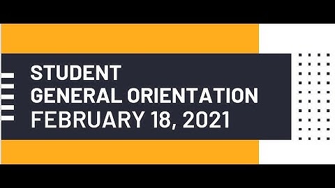 CVSC Montevista | Student General Orientation 2nd Sem. A.Y 2020-2021