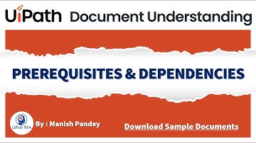 Prerequisites & Dependencies Before Using UiPath Document Understanding | UiPathRPA by Manish Pandey