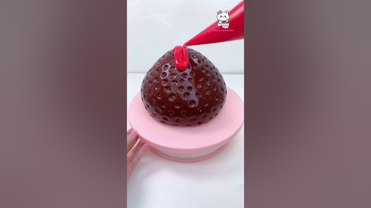 FUFUSQUISHY ASMR 🍫🍓2100g Giant Chocolate Strawberry