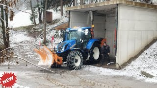 Schneeräumung Teil 2! Und den letzten Mist streuen vor dem Schnee! #winter #viral #zillertal