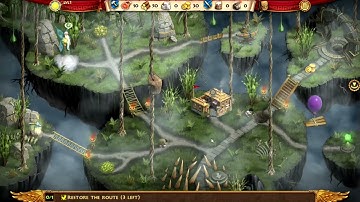 Roads of Rome Portals 3 CE, Level 1, Hard mode Walk-through with Hidden Object locations