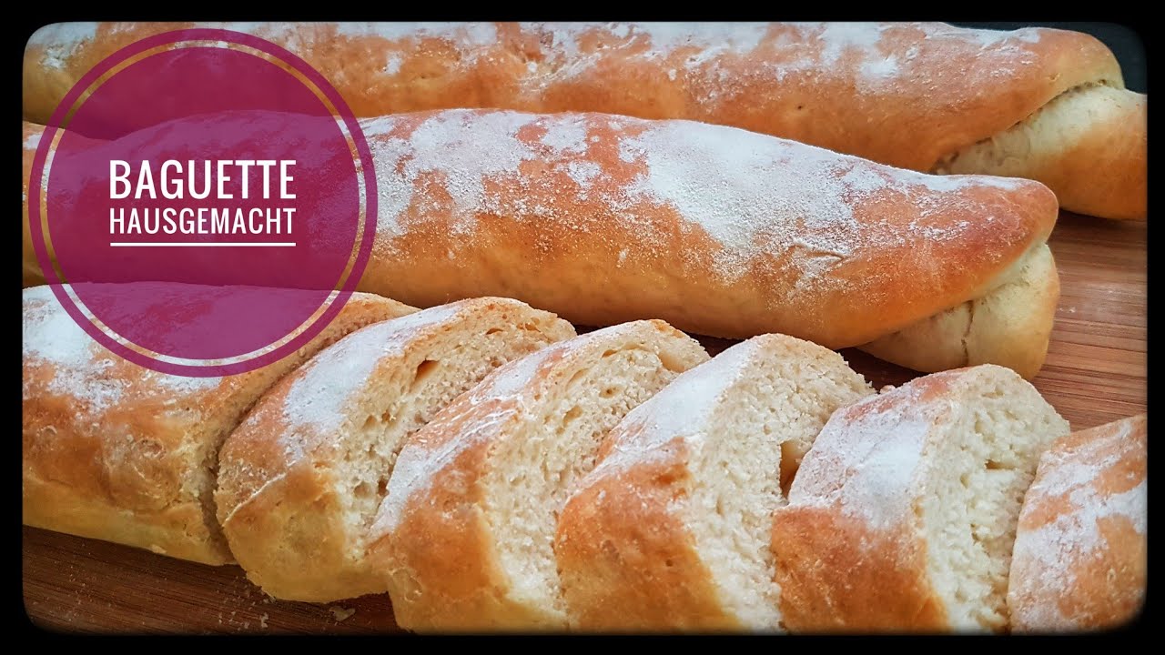 Einfaches Baguette Rezept ohne Form und Werkzeug - YouTube