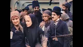 🚢 Charlie Chaplin's 'The Immigrant' (1917) - Silent Comedy Sail in Stunning Color! 🎨😂🗽