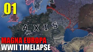 Europe in Flames Part 01  Hoi4 WWII Timelapse