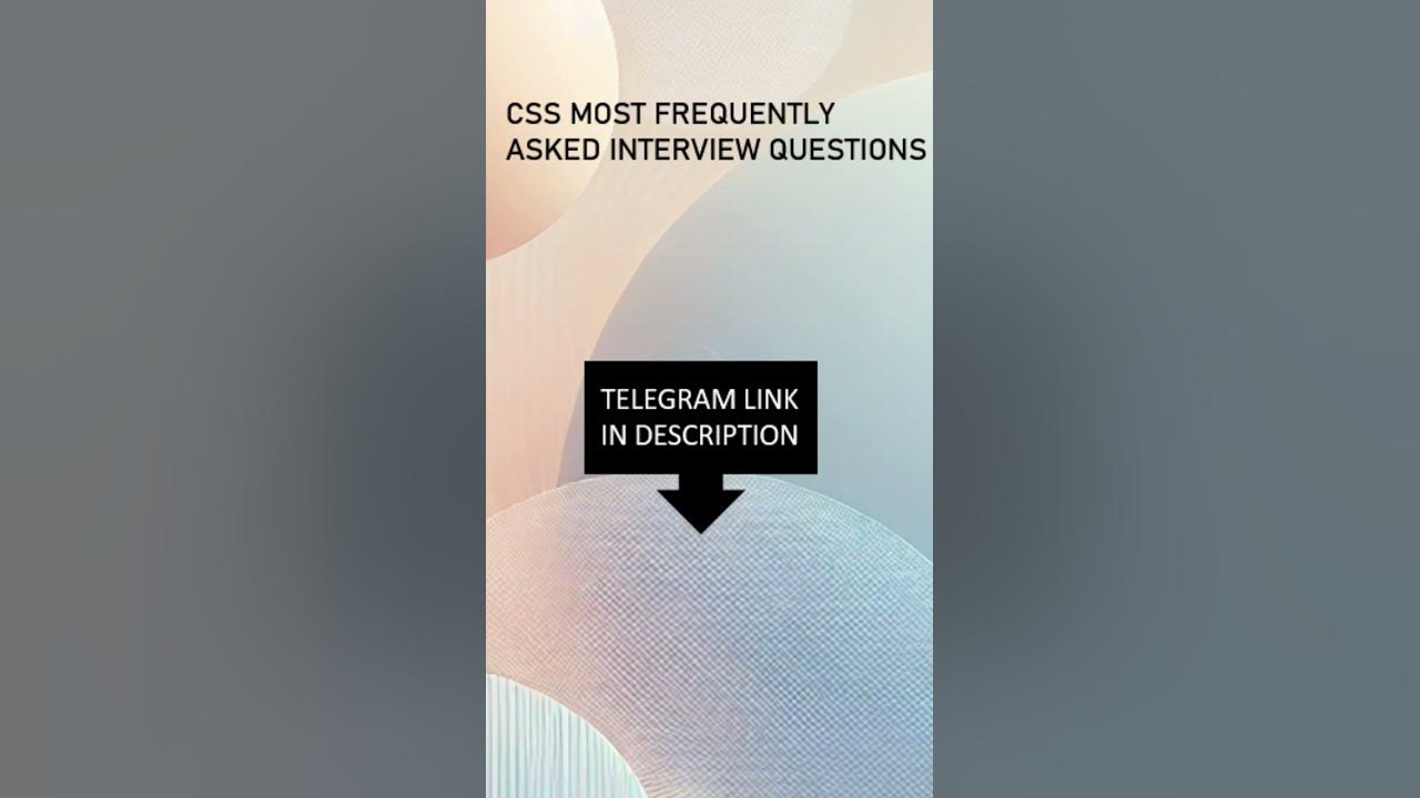 CSS interview questions most frequently asked #viralreels #viralshort # ...