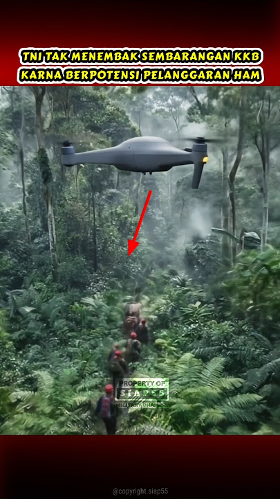 TNI DRONE CHASES KKB WHO WANTS TO GO TO TNI POS #kkb #papua #ai #tni #siap55
