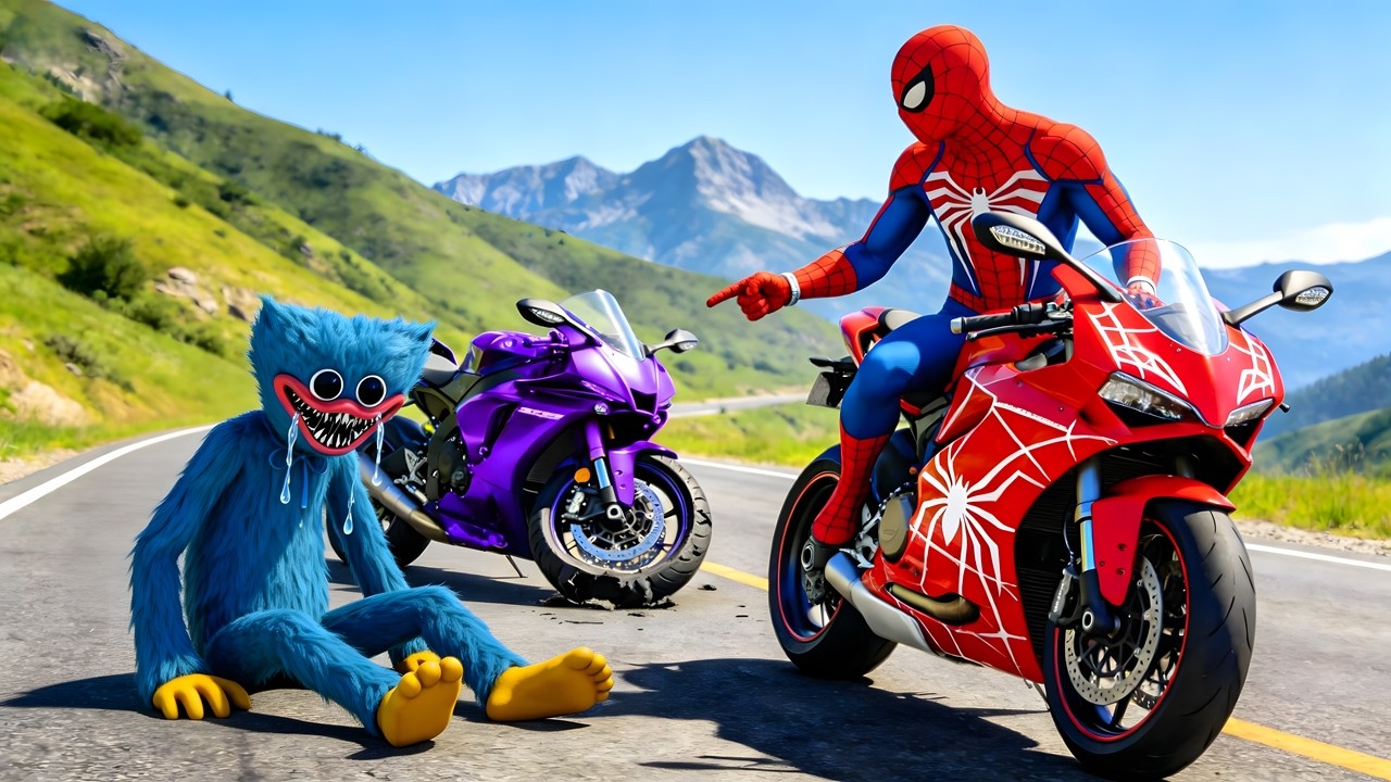 SPIDER-MAN Wins THE POPPY PLAYTIME In Racing Championship | Epic GTA 5 Superheroes Battle Games