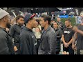 Ryan garcia shoves devin haney massive chaos ensues in las vegas boxing face off