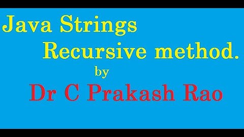 Java Strings and Recursive Method