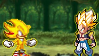 Super Shadic Vs Gogeta Ssj (Short animation + 20 fps test)