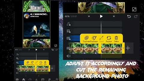 How to make a anime edit with template on vn video editor app