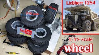 Homemade Liebherr T284 wheel, from PVC, scale 1/18 | Part 01