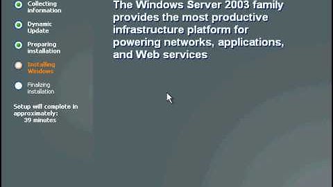 windows Server 2003 Installation