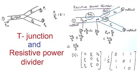 T-junction and Resistive power divider with examples by Prof. Niraj Kumar VIT Chennai