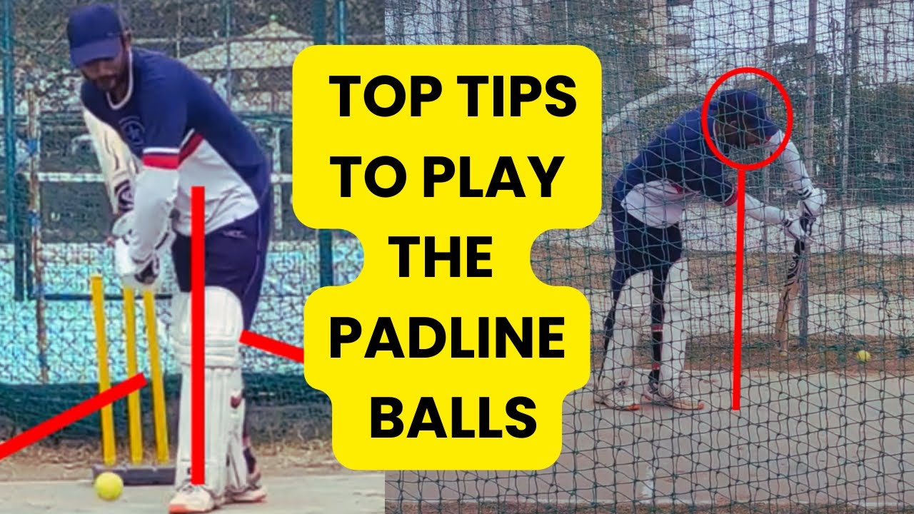 How to play the ball on pad line or leg side balls? Leg side ki ball