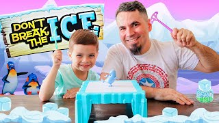 Dean plays Don't Break the Ice with Daddy!! Family fun board game for Kids!