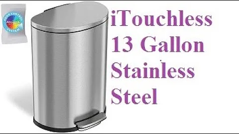 iTouchless 13 Gallon Stainless Steel || iTouchless SoftStep || iTouchless SoftStep Stainless Steel