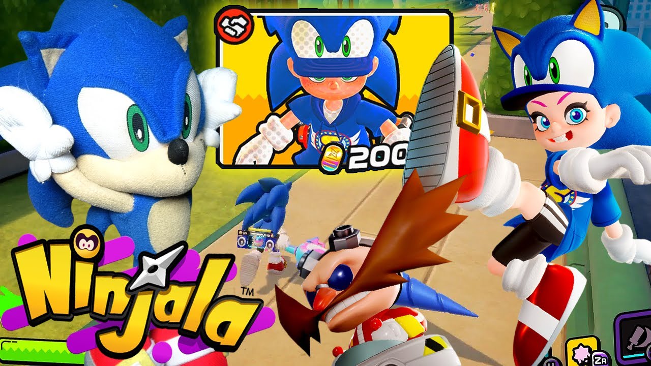 A special collaboration of Sonic the Hedgehog and Ninjala