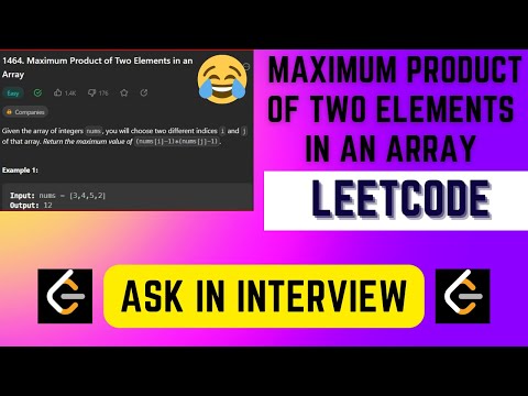 1464 Maximum Product of Two Elements in an Array | Leetcode Solution | IN JAVA | IN HINDI