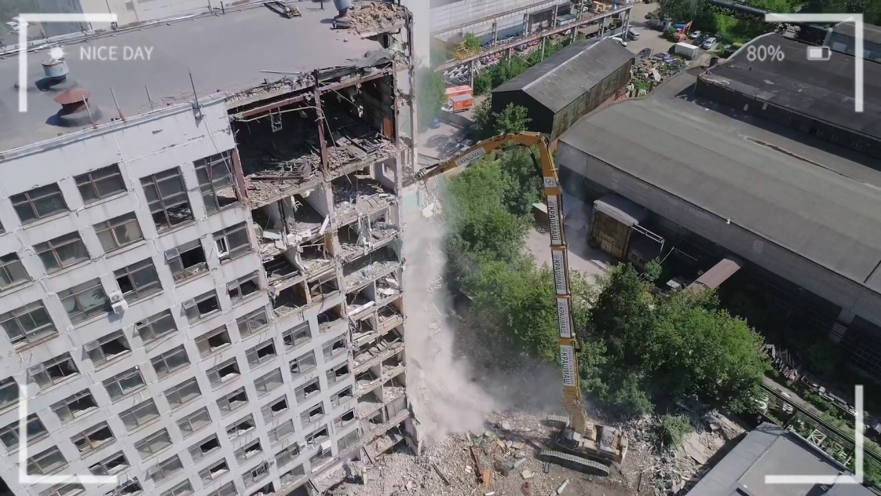 Демонтаж высотных зданий и сооружений - YouTube