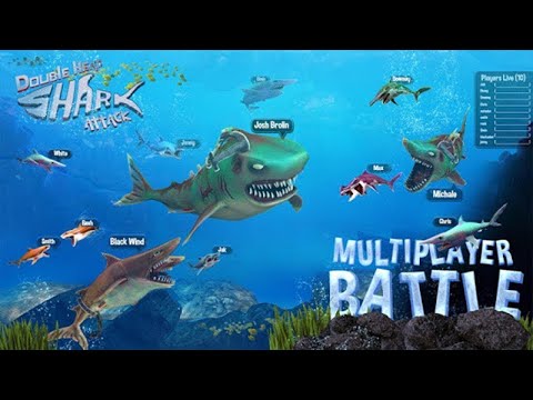 DOUBLE HEAD SHARK ATTACK MULTIPLAYER BATTLE FIRST MULTIPLAYER SHARK GAME FOR MOBILE!
