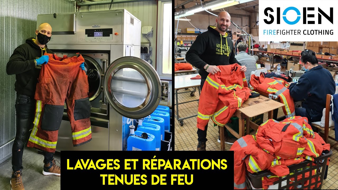 Lavages et réparations des tenues de feu