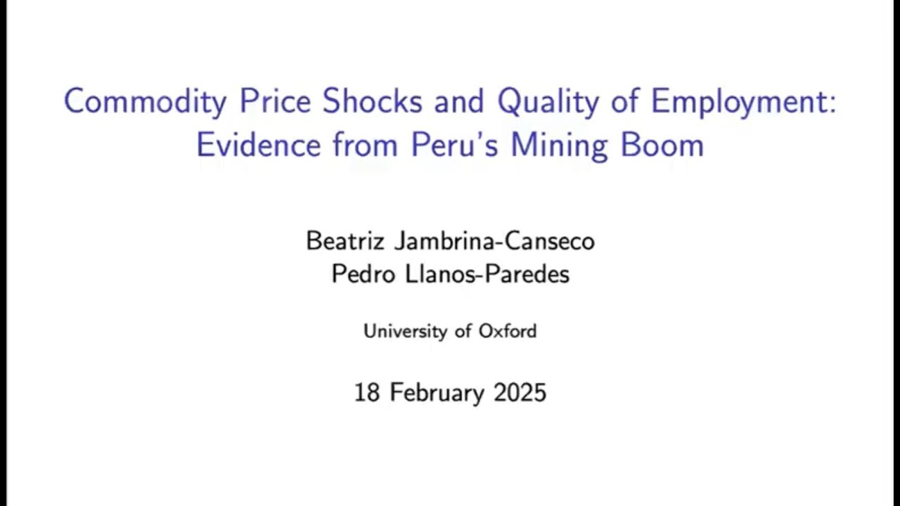 Шоки цен на сырьевые товары и качество занятости в Перу