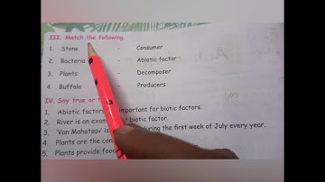 3rd std 3rd term Science Unit 1 Our Environment Book back excercises
