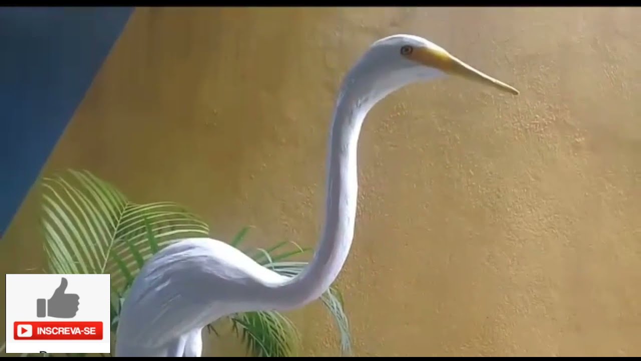 como fazer uma garça de cimento passo a passo