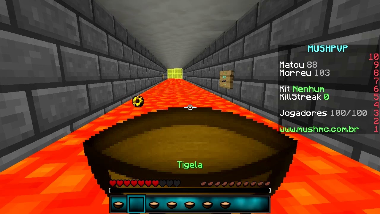 MushMC LAVA CHALLENGE / TREINO HardcoreGames !