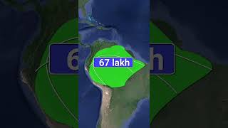 How big is Amazon rainforest ⛰️🌳 l area comparison #viral #animation