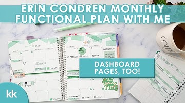 Erin Condren Functional and Simple Monthly Plan with Me for March Plus Setting up Dashboard Pages