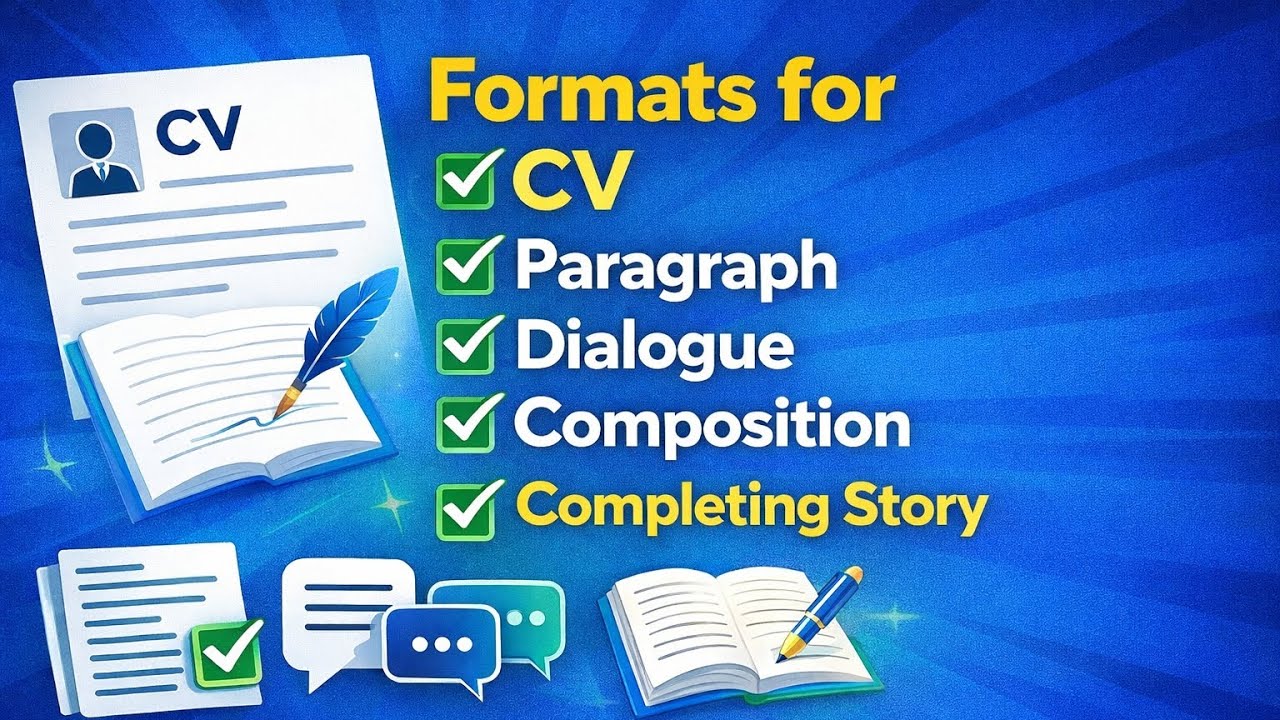 Learn English Written Part Formats, Part:02 (CV,Paragraph, Dialogue ...
