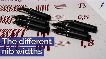 Nib size comparison for ONLINE pen nibs. Including their gold nib.