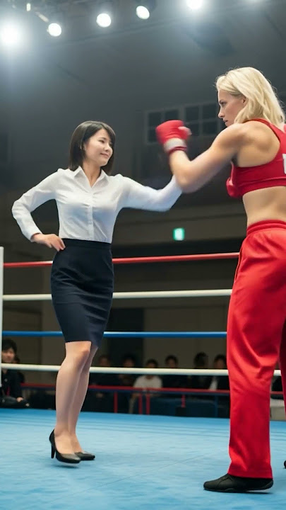Japanese Office Lady Fight!!! #kung fu #fight #boxing #ai