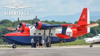 Grumman HU-16C Albatross Startup and Departure from Tri-Cities Airport (KTRI)_13Jun21