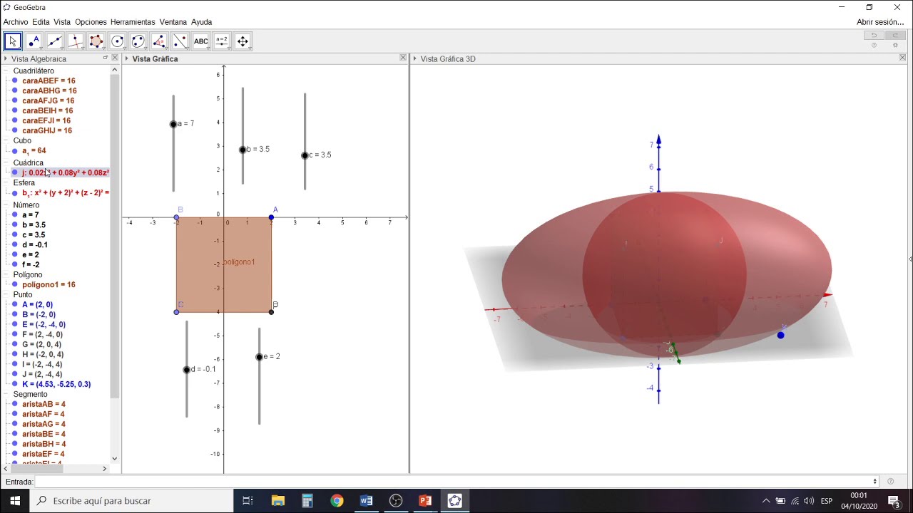 Sólidos en revolución con Geogebra 3D - YouTube