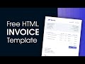 Beautiful Free HTML Invoice Template   Convert to PDF