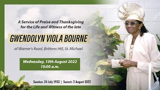 Funeral of Gwendolyn Viola Bourne