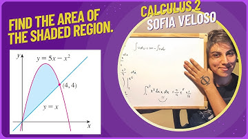 6.1.1 Find the area of the shaded region between the curve y = x and y = 5x - x^2