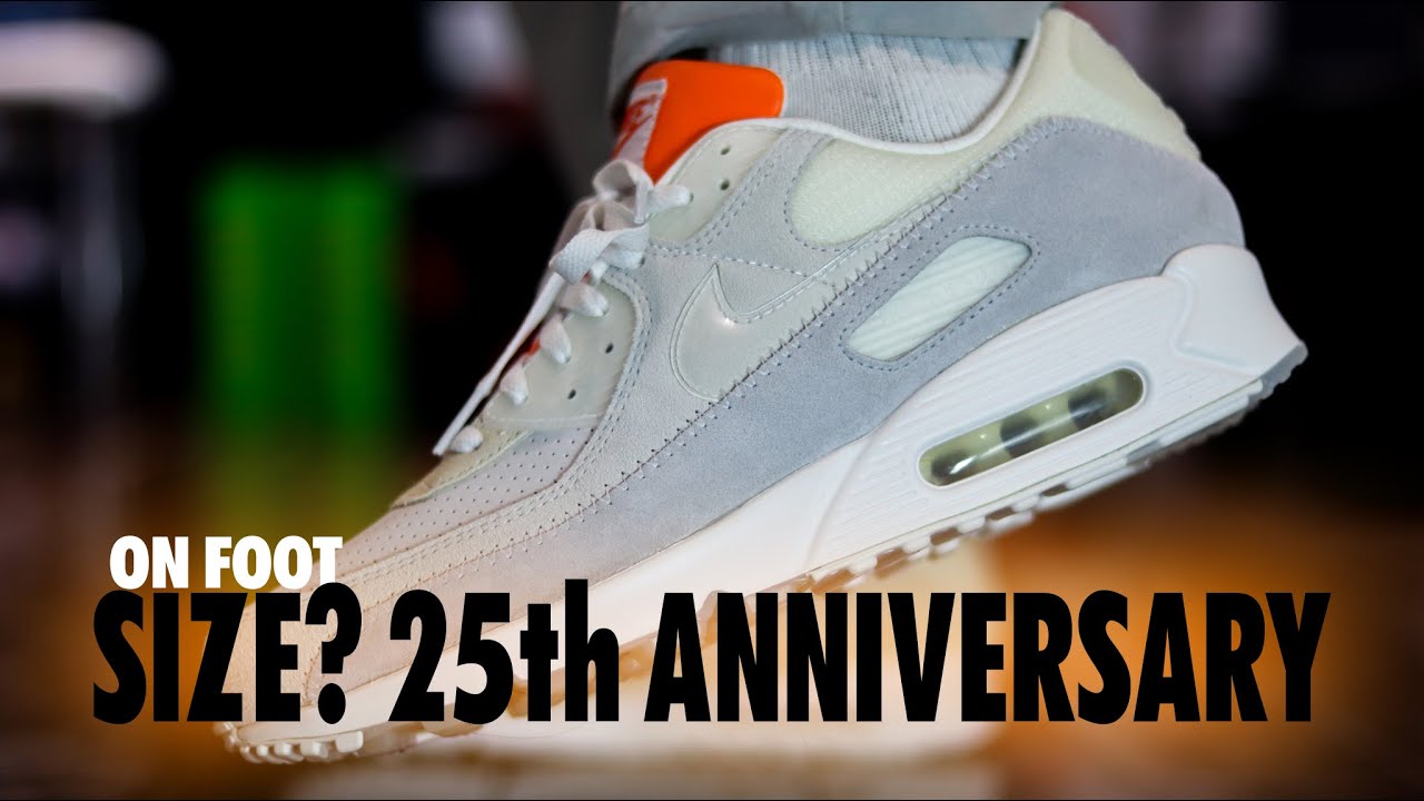 ON FOOT! Nike Air Max 90 x Size? 25th Anniversary White Soft Pearl 