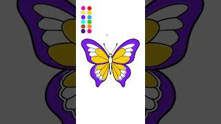 Butterfly Coloring for Kids | Learn Colors with Beautiful Butterfly Drawing Butterfly Coloring for Kids | Learn Colors with Beautiful Butterfly Drawing